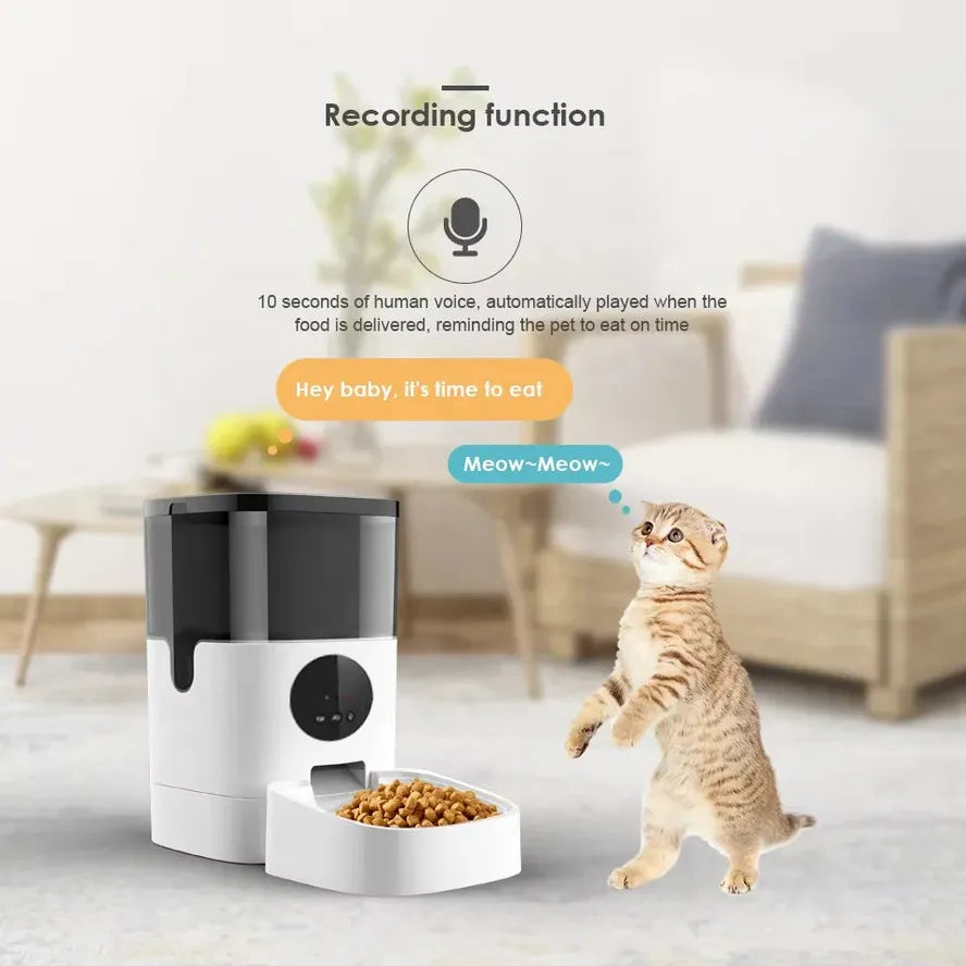 KTX-068243 Smart Wi-Fi Pet Feeder with Camera and App Control for Timed Meal Dispensing
