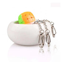 HKM-068371 3x3 Mini Pocket Magic Cube Keychain Puzzle Toy for Ages 2 and Up - Compact Fidget Fun