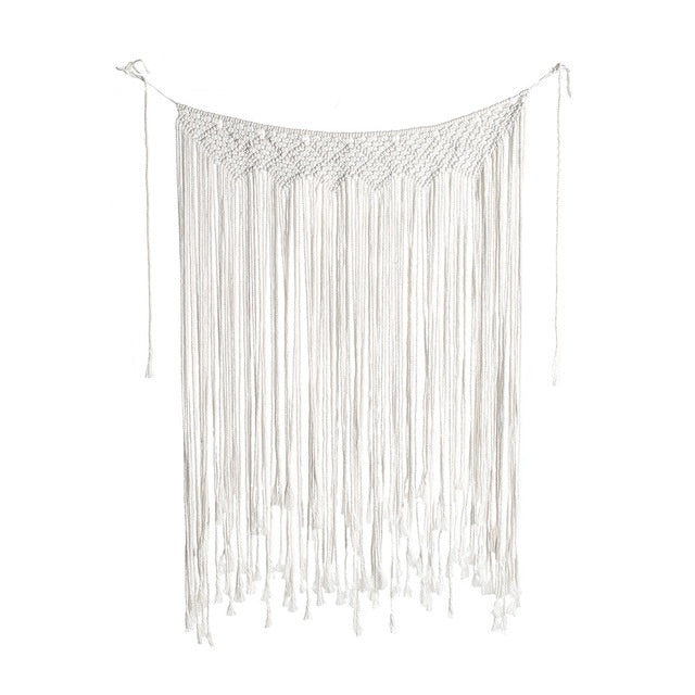 HKM-068627 Handmade Macrame Wall Hanging Tapestry for Baby Room and Home Decor, 75 cm Wide Cotton Rope Art
