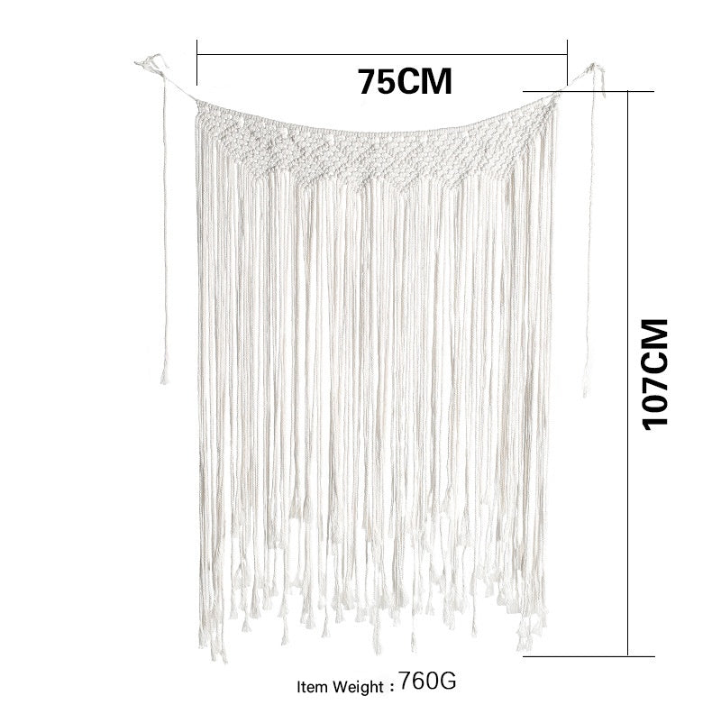 HKM-068627 Handmade Macrame Wall Hanging Tapestry for Baby Room and Home Decor, 75 cm Wide Cotton Rope Art