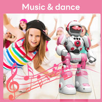 HKM-068627 Intelligent Dance Gesture Robot with Voice Command and Light Control