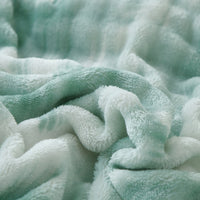 HKM-068627 Reversible Green Suede Camouflage Comforter Set with Ultra Soft Faux Rabbit Hair