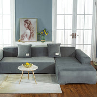 HKM-068691 Plush Polyester Multifunctional All-Inclusive Sofa Cover for Modular Sofas