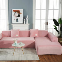 HKM-068691 Plush Polyester Multifunctional All-Inclusive Sofa Cover for Modular Sofas