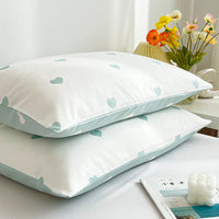 HKM-068755 Washed Cotton Brushed Pillowcases in White - Set of Two, 48x74CM