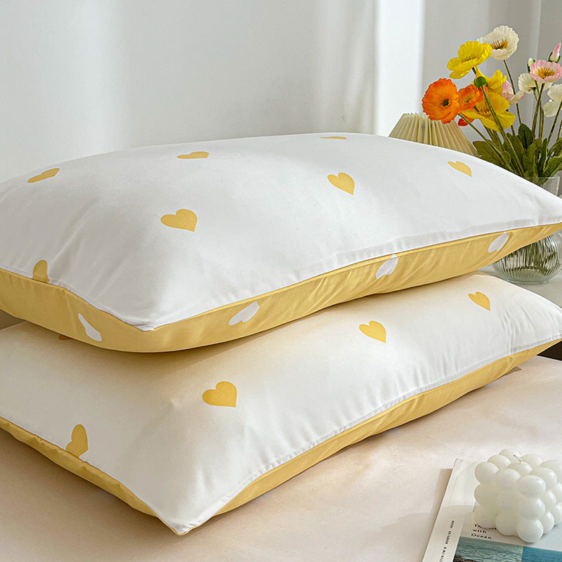 HKM-068755 Washed Cotton Brushed Pillowcases in White - Set of Two, 48x74CM