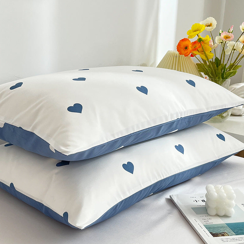 HKM-068755 Washed Cotton Brushed Pillowcases in White - Set of Two, 48x74CM