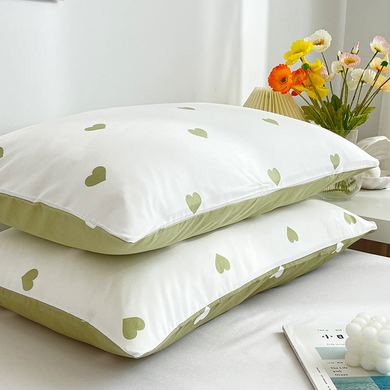 HKM-068755 Washed Cotton Brushed Pillowcases in White - Set of Two, 48x74CM