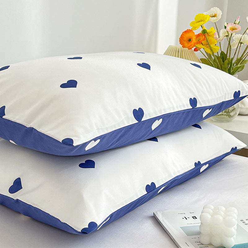 HKM-068755 Washed Cotton Brushed Pillowcases in White - Set of Two, 48x74CM