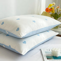 HKM-068755 Washed Cotton Brushed Pillowcases in White - Set of Two, 48x74CM