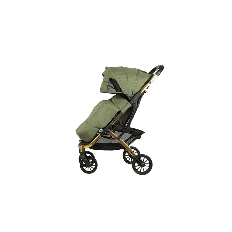 KTX-068819 One-Hand Foldable Baby Stroller with One-Foot Double Brake and 360° Rotating Front Wheels