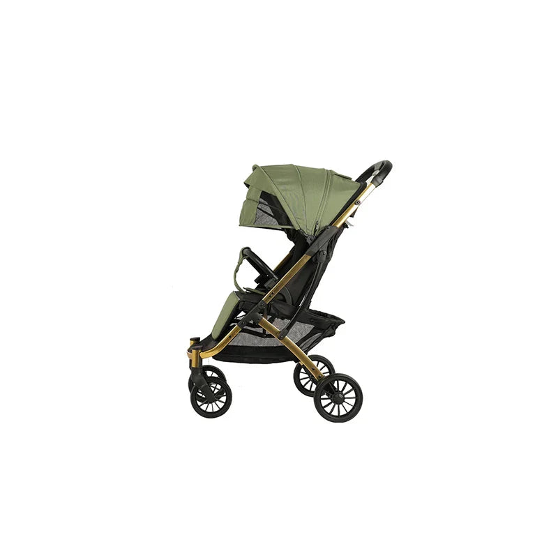 KTX-068819 One-Hand Foldable Baby Stroller with One-Foot Double Brake and 360° Rotating Front Wheels