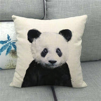 HKM-069075 Cute Cartoon Owl Print Linen Pillowcase 45x45cm in Various Colors