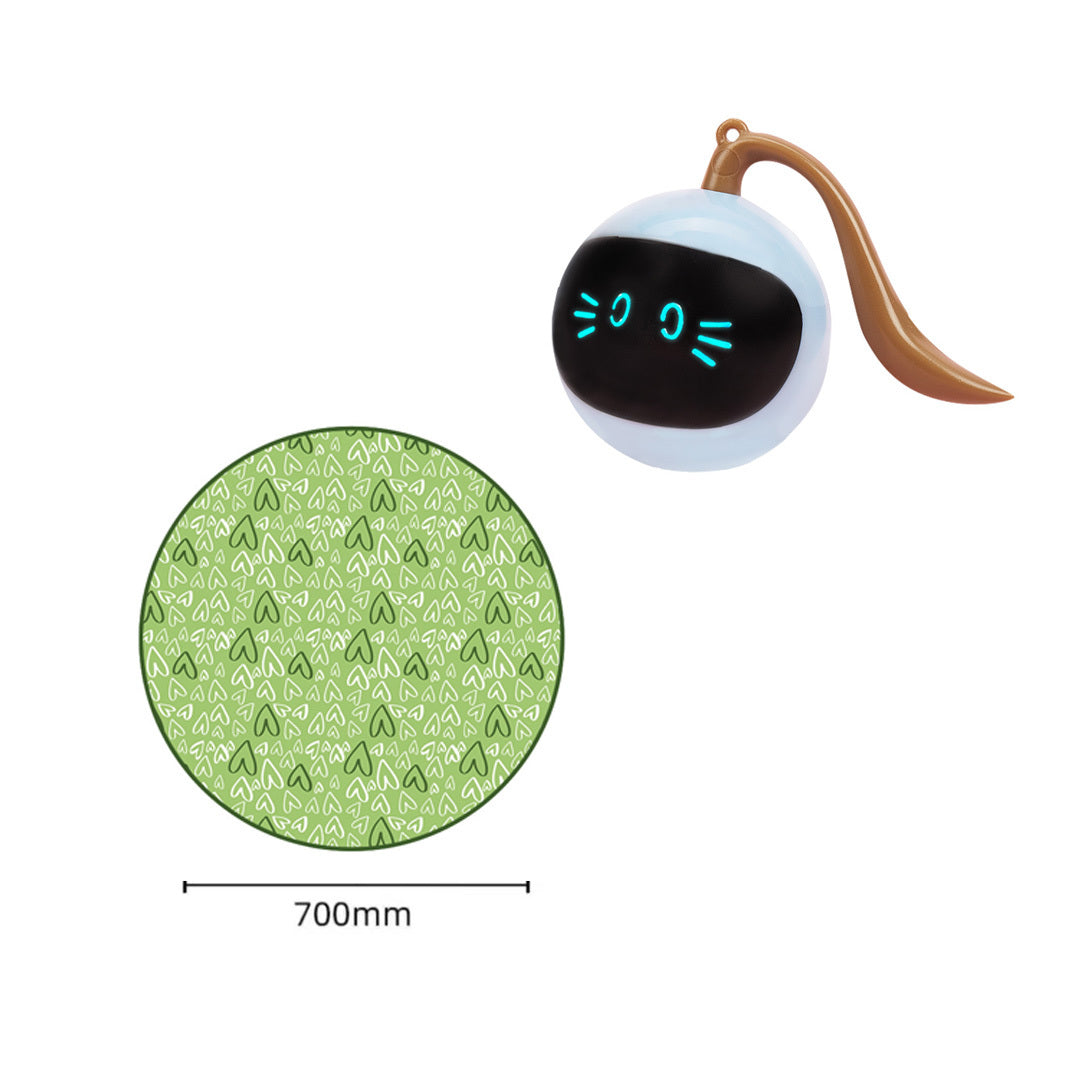 HKM-069139 Interactive Electric Motion Cat Toy with Cover - Bouncing Rolling Ball for Indoor Use