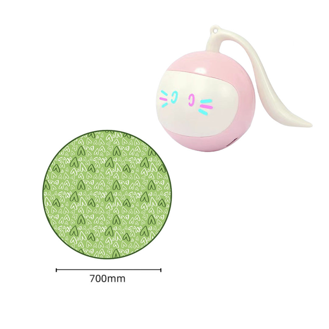 HKM-069139 Interactive Electric Motion Cat Toy with Cover - Bouncing Rolling Ball for Indoor Use