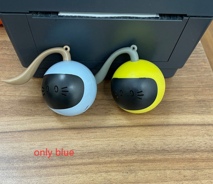 HKM-069139 Interactive Electric Motion Cat Toy with Cover - Bouncing Rolling Ball for Indoor Use