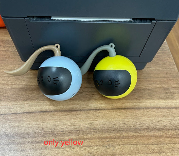 HKM-069139 Interactive Electric Motion Cat Toy with Cover - Bouncing Rolling Ball for Indoor Use