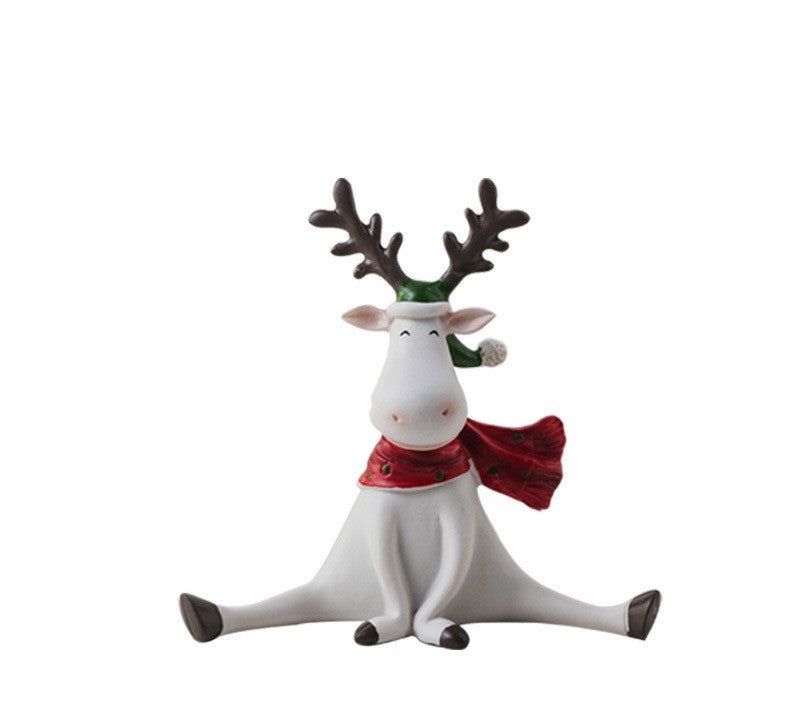 HKM-069395 Elk Resin Bookcase Decoration for Living Room, Bedroom, or Study