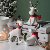 HKM-069395 Elk Resin Bookcase Decoration for Living Room, Bedroom, or Study