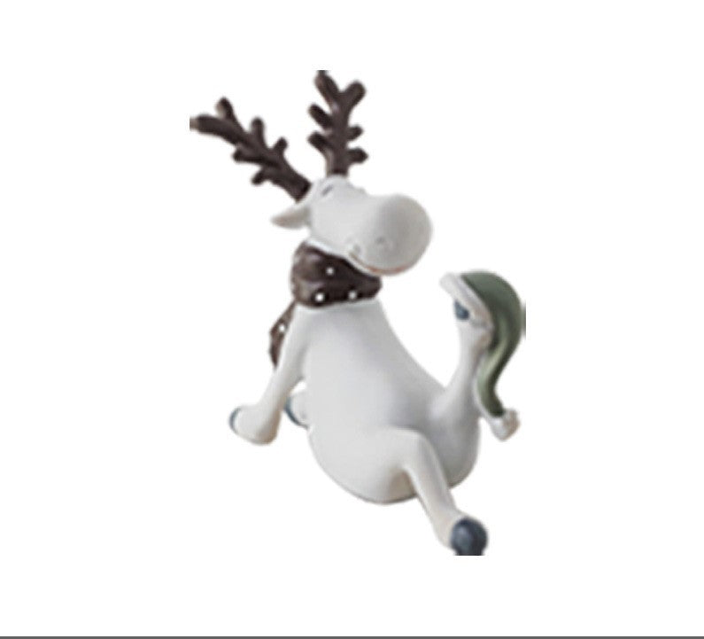 HKM-069395 Elk Resin Bookcase Decoration for Living Room, Bedroom, or Study