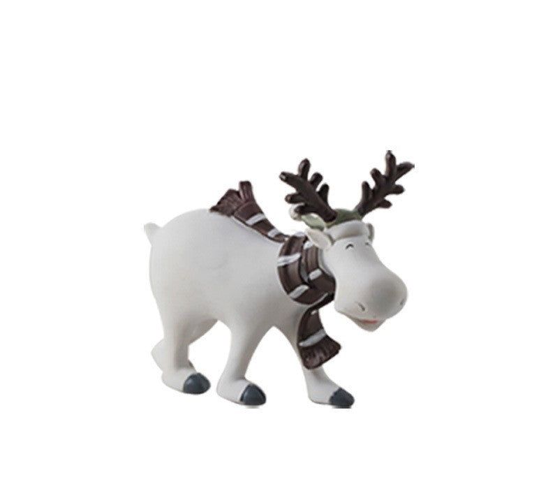 HKM-069395 Elk Resin Bookcase Decoration for Living Room, Bedroom, or Study