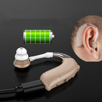 HKM-069459 Intelligent Noise Reduction Sound Amplifier Hearing Aid Earphone - G25 Model, ABS Material, Available in Skin Color & Blue