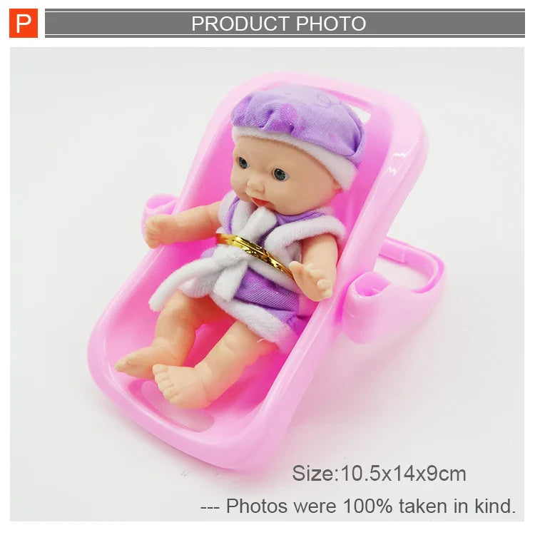 HKM-069587 5 Inch Vinyl Mini Baby Dolls - Educational & Musical Toy for Girls