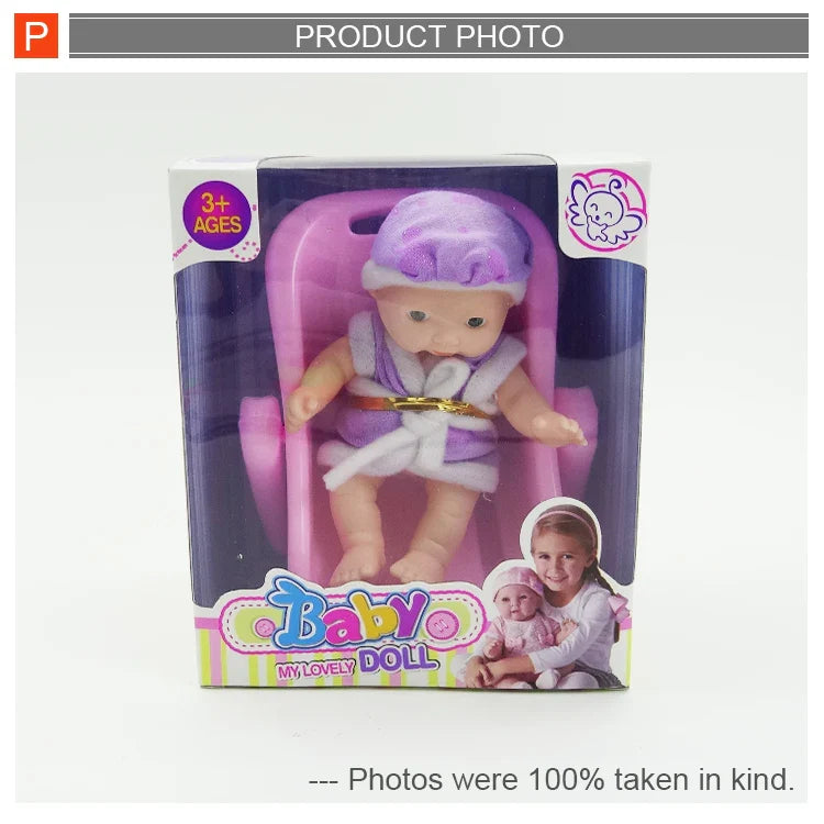 HKM-069587 5 Inch Vinyl Mini Baby Dolls - Educational & Musical Toy for Girls