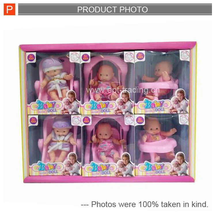 HKM-069587 5 Inch Vinyl Mini Baby Dolls - Educational & Musical Toy for Girls