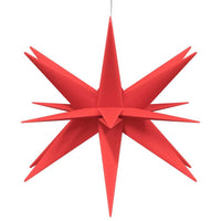 HKM-069587 Foldable LED Christmas Stars Set of 3 with Timer Function - Warm White, Yellow, and Red Lights