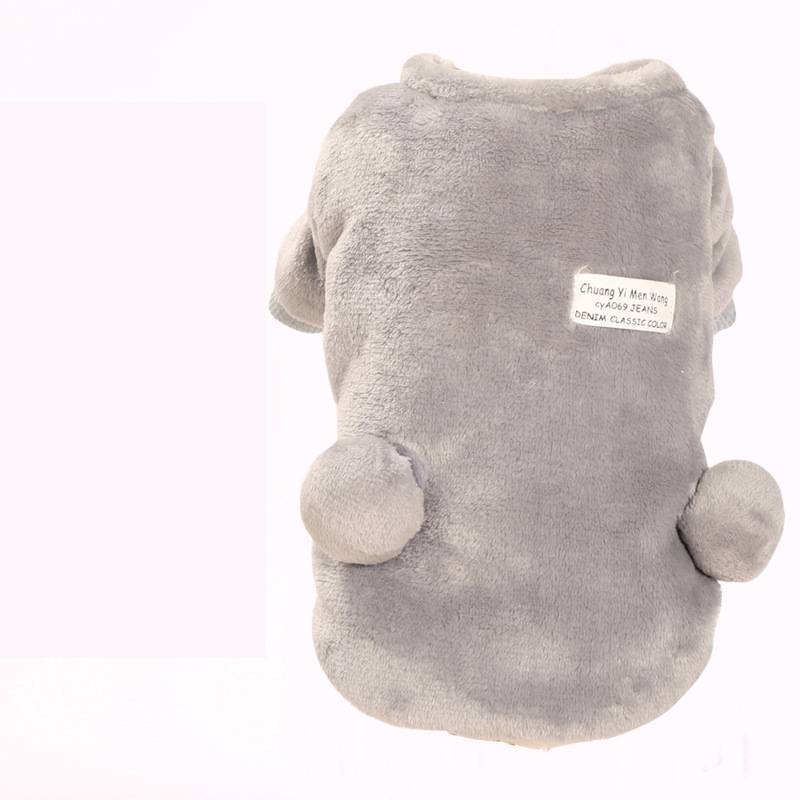 HKM-069651 Polka Dot Cotton Padded Dog Coat for Autumn and Winter - Four-Legged Design