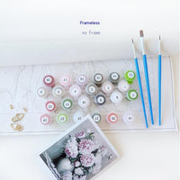 HKM-069715 Frameless Digital Oil Painting on Linen – Hand-Drawn Artwork Set
