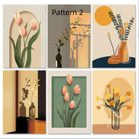 HKM-069715 Frameless Digital Oil Painting on Linen – Hand-Drawn Artwork Set