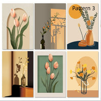 HKM-069715 Frameless Digital Oil Painting on Linen – Hand-Drawn Artwork Set