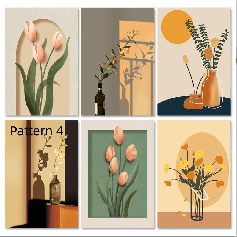 HKM-069715 Frameless Digital Oil Painting on Linen – Hand-Drawn Artwork Set