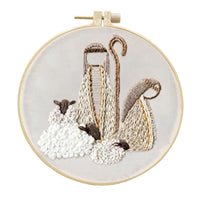 HKM-069779 Embroidery DIY Religious Retro Character Fabric Cotton and Linen Material Set