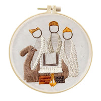 HKM-069779 Embroidery DIY Religious Retro Character Fabric Cotton and Linen Material Set