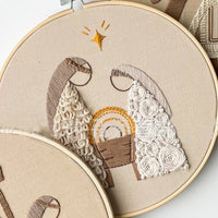 HKM-069779 Embroidery DIY Religious Retro Character Fabric Cotton and Linen Material Set
