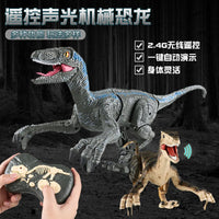 HKM-069779 Remote Control Velociraptor Dinosaur Toy with Sound and Light, 2.4G Wireless, Multi-Function, Indoor-Outdoor Play