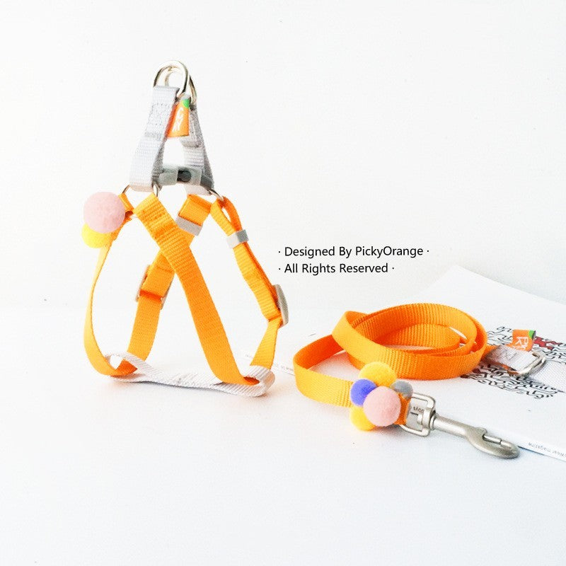 HKM-070291 Adjustable Small Dog Chest Strap - Durable Polyester in Trendy Colors
