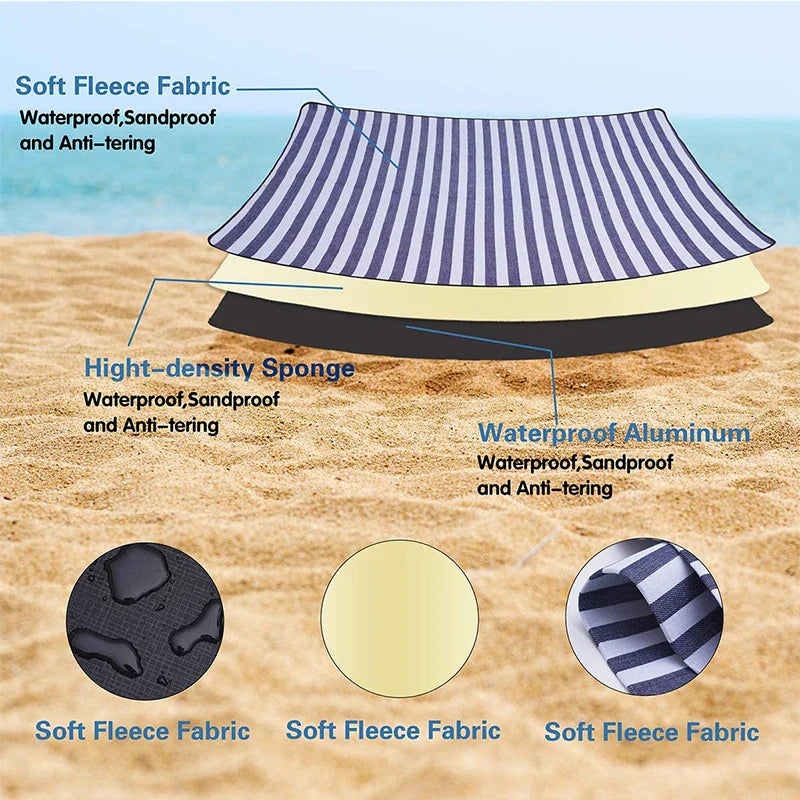 KTX-070291 Waterproof Large Outdoor Folding Blanket for Beach and Camping