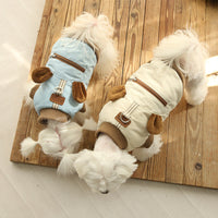HKM-070419 Warm Dog Coat with 3D Ears, Built-in D-Ring, and Zipper Pocket for Autumn and Winter Adventures