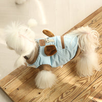 HKM-070419 Warm Dog Coat with 3D Ears, Built-in D-Ring, and Zipper Pocket for Autumn and Winter Adventures