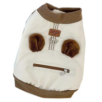 HKM-070419 Warm Dog Coat with 3D Ears, Built-in D-Ring, and Zipper Pocket for Autumn and Winter Adventures