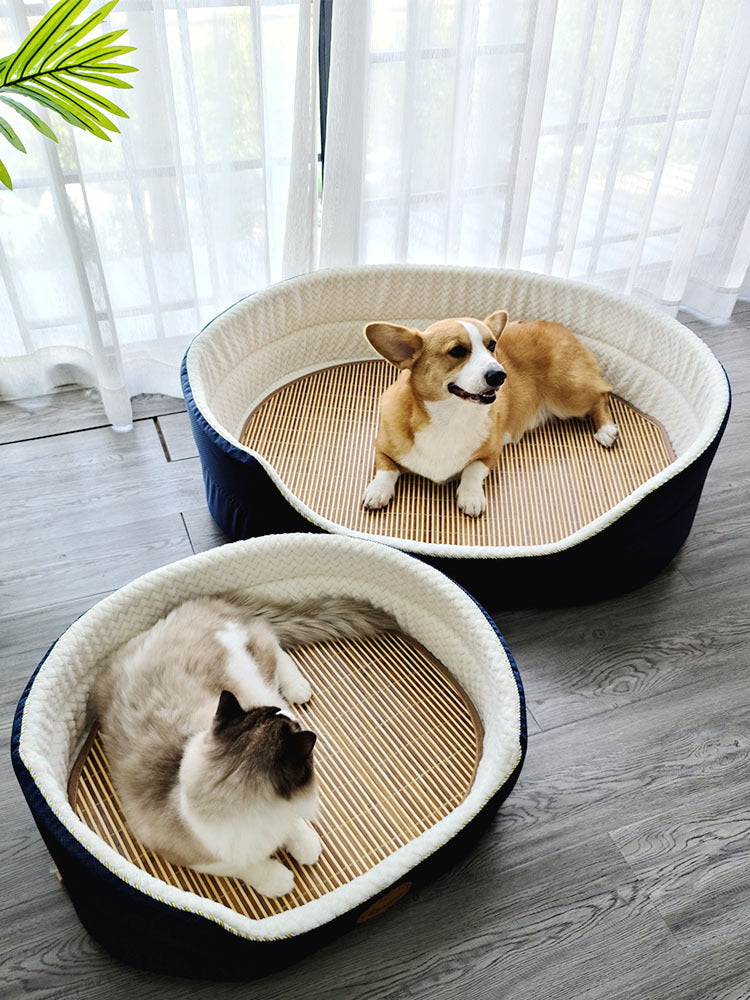 HKM-070483 Doghouse Four Seasons Universal Removable And Washable Summer Large Dog Sofa Summer Supplies Pet Bed