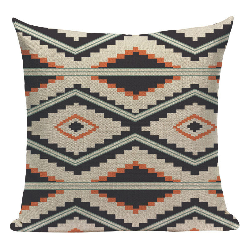 HKM-070483 Hemp-Blend Pillowcase for Home Decor - 45x45cm, Polyester Cotton Linen