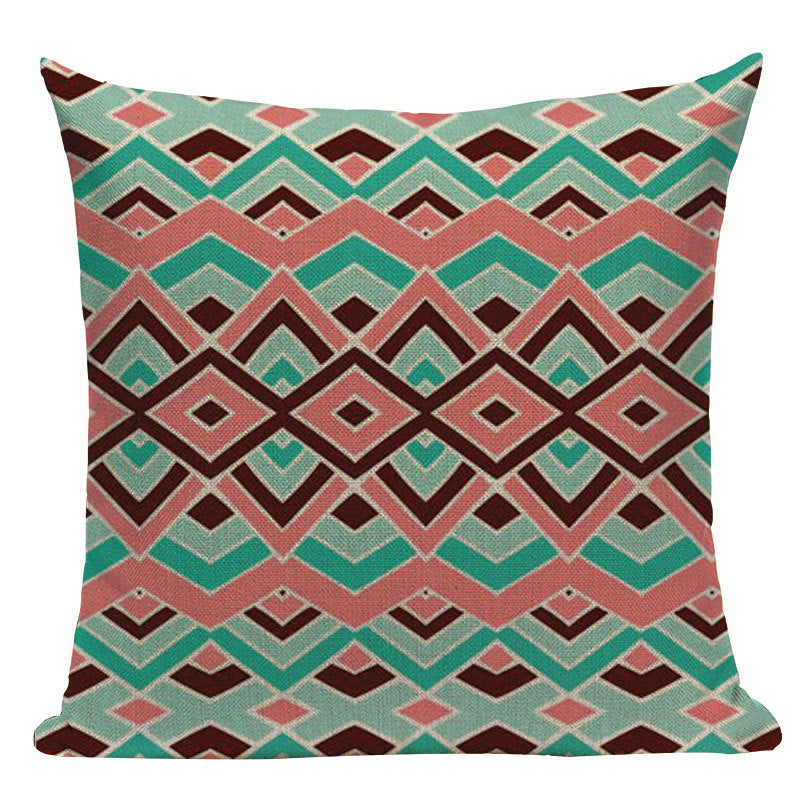 HKM-070483 Hemp-Blend Pillowcase for Home Decor - 45x45cm, Polyester Cotton Linen