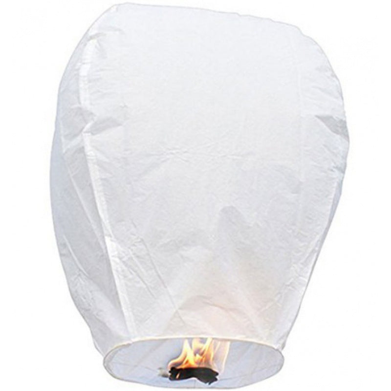 KTX-070611 Large White Flame Retardant Kongming Lantern for Wish Making, Handmade Sky Lantern