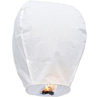 HKM-070611 Large White Flame Retardant Kongming Lantern for Wish Making, Handmade Sky Lantern
