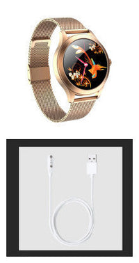HKM-070611 Slim Women's Smart Watch with Fine Steel Strap - Stylish and Elegant Design